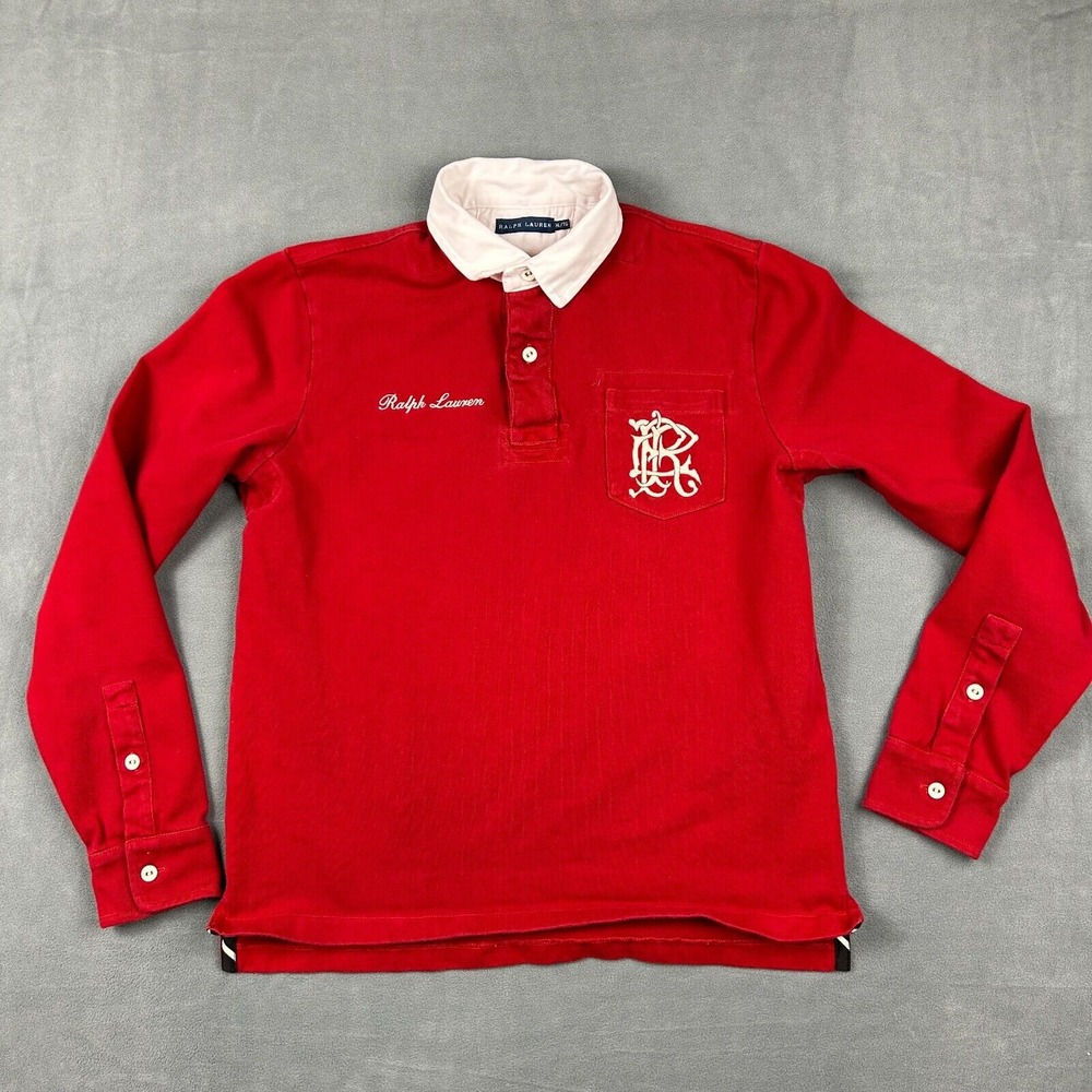 Ralph Lauren Red Polo with White Collar